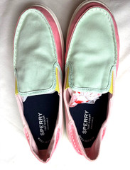 SPERRY Top Sider Salty Washable/Multi Pastel Girl Size 7M SCK165993