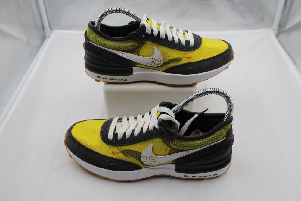 Nike Waffle One SE Go The Extra Smile Yellow Black DO5868-700 Youth 5.5Y / Wm 7