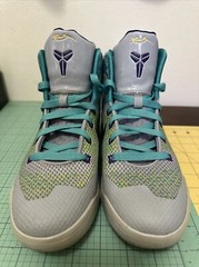 NIke Kobe IX 9 Elite (636602-005) Wolf Grey Turquoise Expressions YOUTH 6.5Y