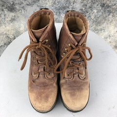 Georgia Boot Kid’s 4.5M Brown Waterproof Leather Steel Shank Logger Boots FAIR