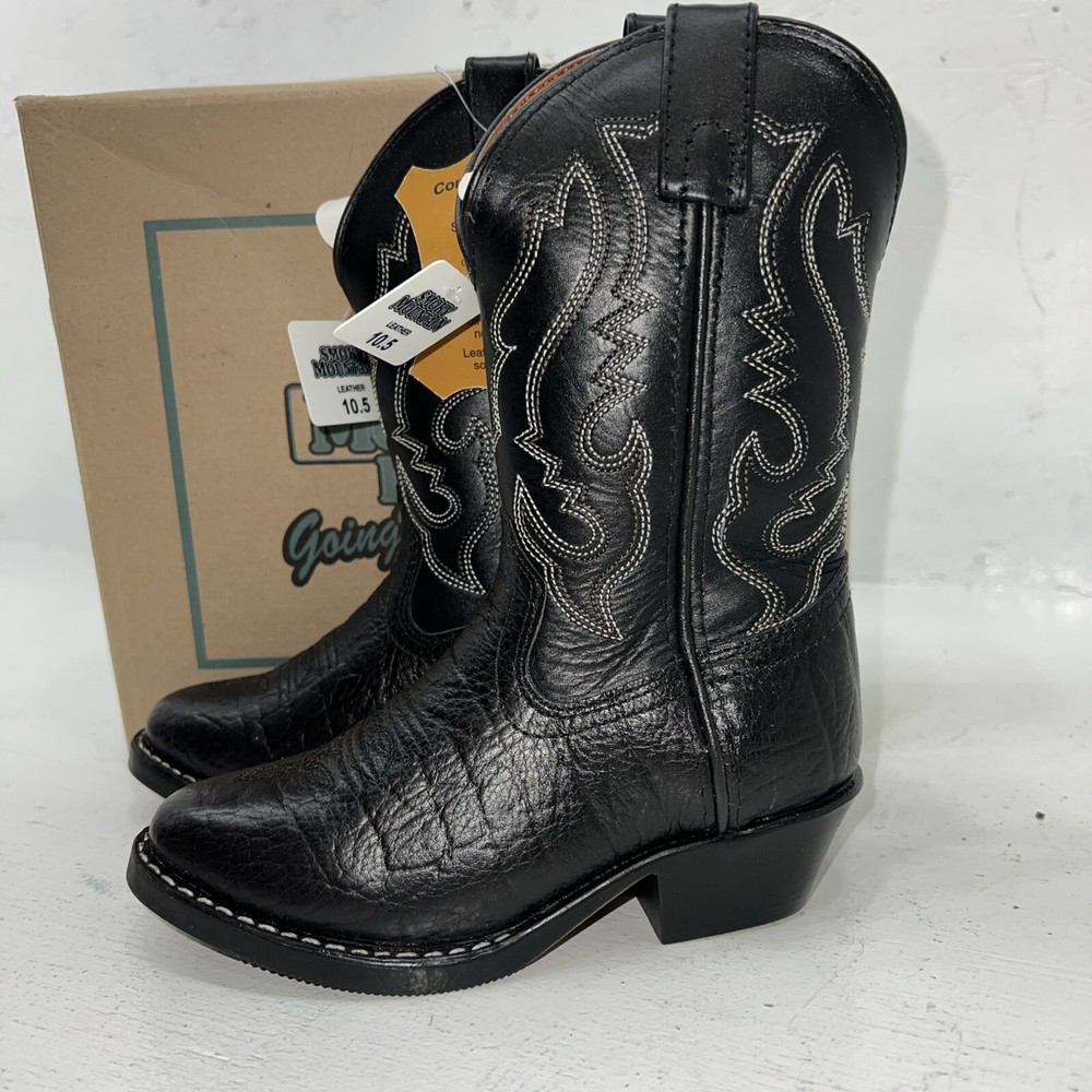 New Children’s Black Smoky Mountain Cowboy Boots. 1117 C 10.5 10 1/2. 24-65