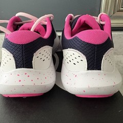 Under Armour Surge 4 Big Kids‘ Running Shoes Pink Navy Girl Youth 5 Lace Up