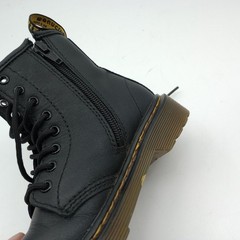 Dr Martens Combat Boots Kids Size US 13 Black Leather AirWair Side Zip 1460J