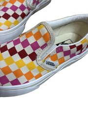 VANS Slip-On Checkerboard Multicolor Canvas Sneakers Kids US 12 Skate Shoes