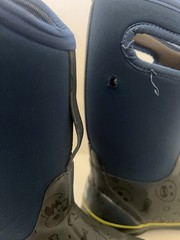 Read Bogs Youth Bones Boots Size 3 Blue/Gray Waterproof Rain Boots