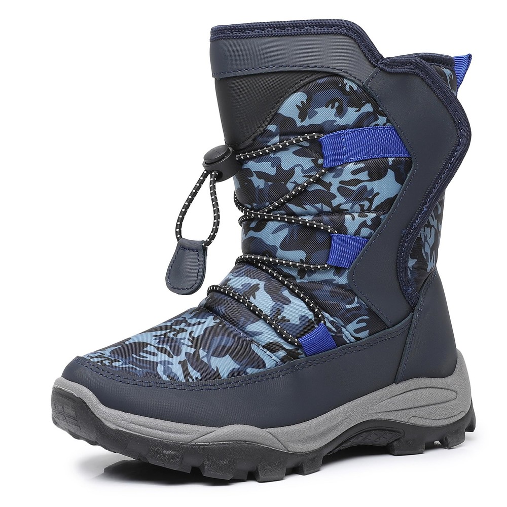 Youth Kids Cold Weather Winter Snow Boots (8 Toddler, Navy)