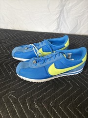 Nike Cortez Textile Youth Size 7Y Blue/White/Light Lemon Twist IB7748-406
