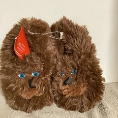 Disney Star Wars Chewbacca slippers brown kids size M 13-1 NWT