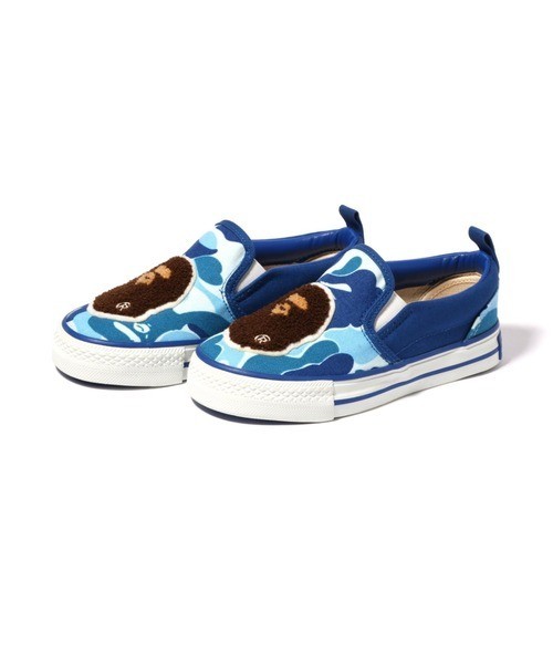 A Bathing Ape BAPE ABC Camo Ape Head Patch Slip On K2 1I30391001 Kids 15-21cm