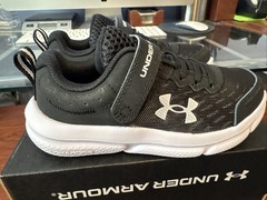 Under Armour Kids UA BPS Assert 10 AC Black/White Running Shoes (3026183-001)