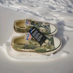 Converse All Star Camouflage Slip On Size 3 New With Replacement Box