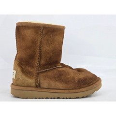 UGG Classic Short Boots Kids Size 12 Chestnut Suede Shearling 1017703K -Good