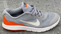 Nike Flex Experience RN 4 GS Grey Orange Youth 7Y Women 8.5 Running Shoes 749807