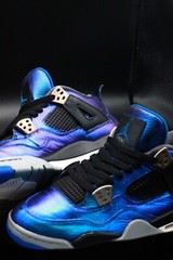 Retro Air Jordan 4 OG „Photon Blue“ Metallic‘ 1-of-1 Custom -Lions Rams NFL-