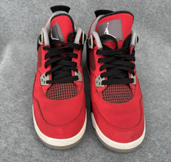 Nike Air Jordan 4 Retro Toro Bravo Red Black Suede Jumpman Sneakers