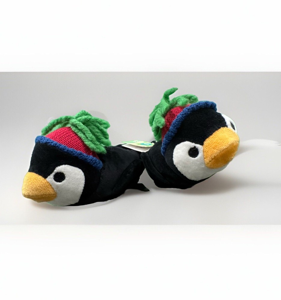 NWT Vintage Gymboree 2004 Penguin Playground Holiday Cozy Slippers Size 5/6 HTF