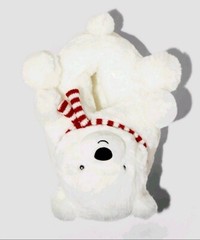 New Targe Kid’s winter Holiday Christmas Polar Bear Character Slippers, size 2-3