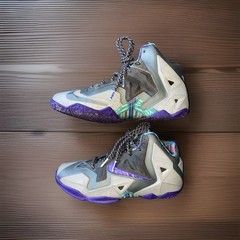 Nike LeBron 11 „Terracotta Warrior“ sneakers Grade School Size 6Y Grey Purple