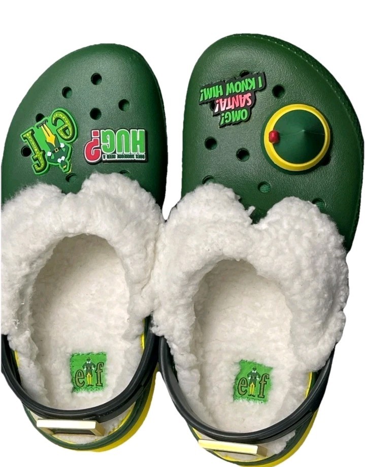 Buddy The Elf Crocs Holiday Lined Comfort-Lined Classic Clogs Kid’s Size J3
