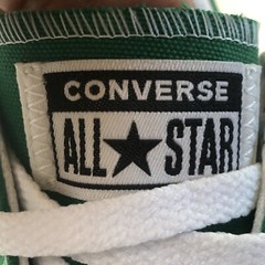 CONVERSE ALL STAR Amazon Green Canvas Low Top Sneakers Youth Size 2 – 20.5 CM
