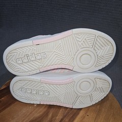 Adidas Hoops 3.0 Low Platform Sneakers Unisex Kids Pink White Lace Up