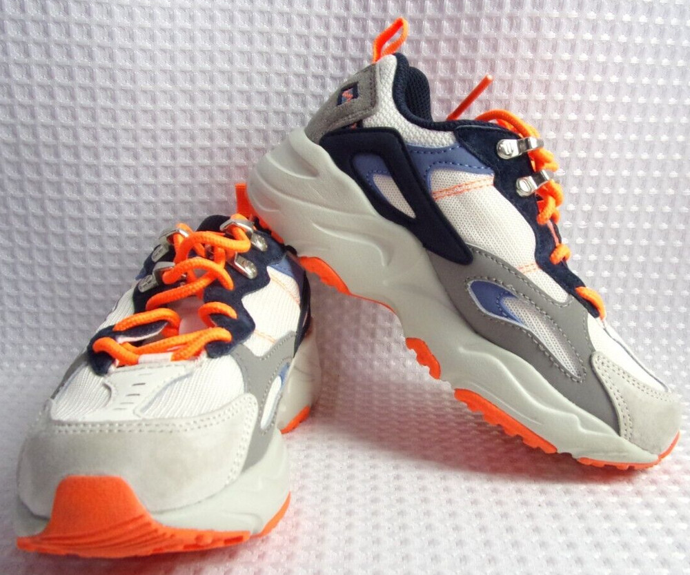 Fila Ray Tracer TR2 Kid’s Shoes Grey/Orange/Blue Size 12.5 3RM01520 NIB