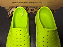Native Miles Slip On Shoes Chartreuse/Shell White Little Kids/Toddler C12