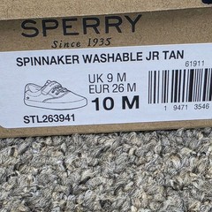 Sperry Spinnaker Jr. Washable Sneaker in Tan Children’s Size 10 M