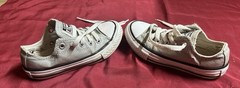 Converse All Star Chuck Taylor Low Top Silver Sparkle Kids US 11