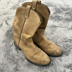 Ariat Leather Western Boots Kids Youth 6.5C Pull On Cowboy Chore
