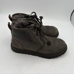 UGG Neumel II Boots Gray Brown Shearling US 5 Suede #1017322K Wool Insole