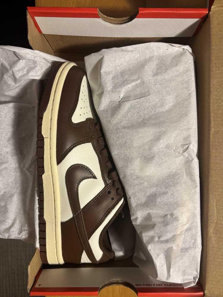 Nike Dunk Low Kids Sneaker Brown/White Leather US 6 (EU 36.5) DD1503-124