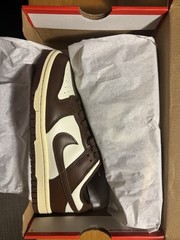Nike Dunk Low Kids Sneaker Brown/White Leather US 6 (EU 36.5) DD1503-124