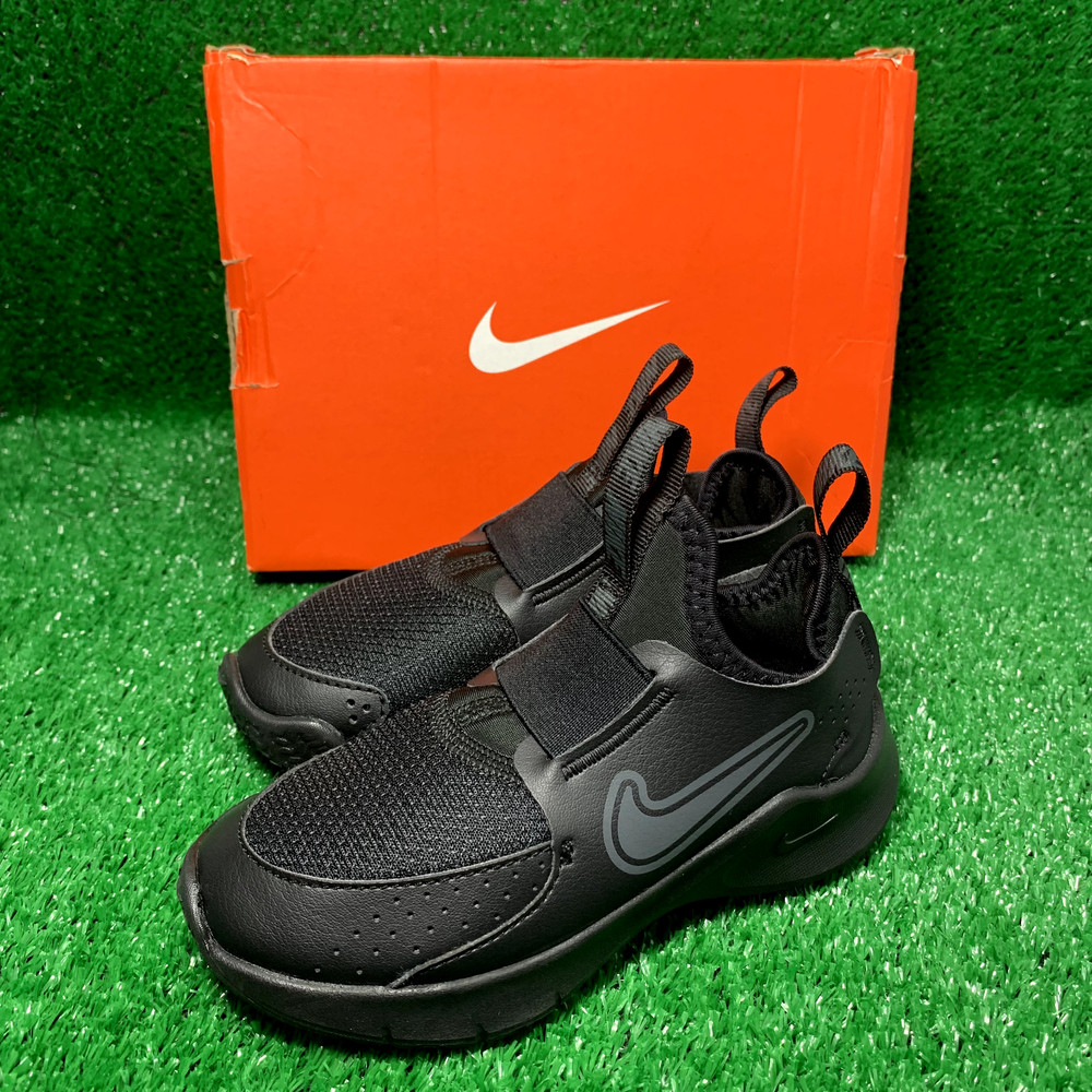 Nike Flex Runner 3 Little Kids 10.5C Black Anthracite Black Noir NIB FN1449-002