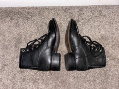 Justin Original Work Boot Black Leather Children’s Size 10.5 Heritage Lacer