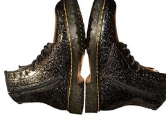 NIB Dr. Martens Youth/Junior 1460 Black Cosmic Glitter lace up boots $75