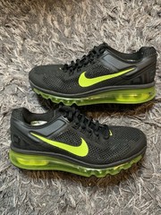 New Nike Air Max 2013 GS Black Neon Size 6Y 555426-004 Brand New