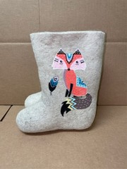 Kids Original Handmade Russian Wool Felt Boots Valenki Fox Siberian Size 11 New