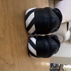 Off-White Low Vulcanized Unisex Kids Black/White Leather Sneakers EU 29