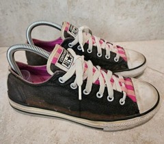 Converse All Star Chucks Multi Colored Youth Size 5 Black Pink Chuck Taylor Low