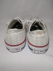 Converse All Star Shoes Low Top Size 2 White Canvas Sneakers Adult/junior Unisex