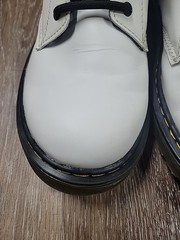 Doc Dr Marten 1460J White Combat Boots Size Mens 4 Womens 5