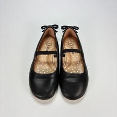 Wonder Nation Black Classic Casual Ballet Flats Slip On Dress Shoes Youth Size 1