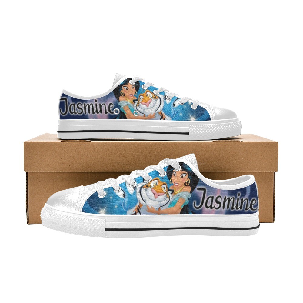 Jasmine aladdin Custom High Top Canvas Sneaker Shoes For Kids