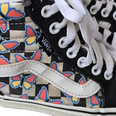 VANS Fillmore Checkerboard Butterfly Skate Shoes Hi Top Womens Sz 6 Lace #721356