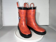 Nintendo Super Mario Boys Waterproof Easy-On Handles Rubber Rain Boots – Toddler