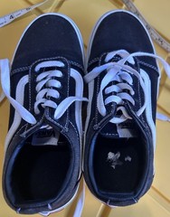 Vans Old Skool Black White Platform Sneakers Kids Missy 2.0 721356