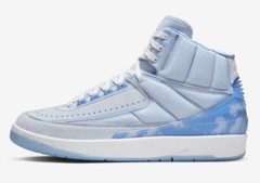 NIKE AIR JORDAN 2 RETRO SP J BALVIN BLUE SHOES SIZE YOUTH KIDS US5-7 EUR37-40