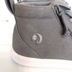 Billy Classic DR High Top Canvas Skater Sneakers Big Kids 5XW Gray Lace Up Zip