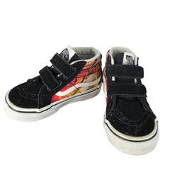 Vans Sk8-Mid Reissue V Toddler 5.5 Black Flame Suede Sneakers VN0A348JU3V